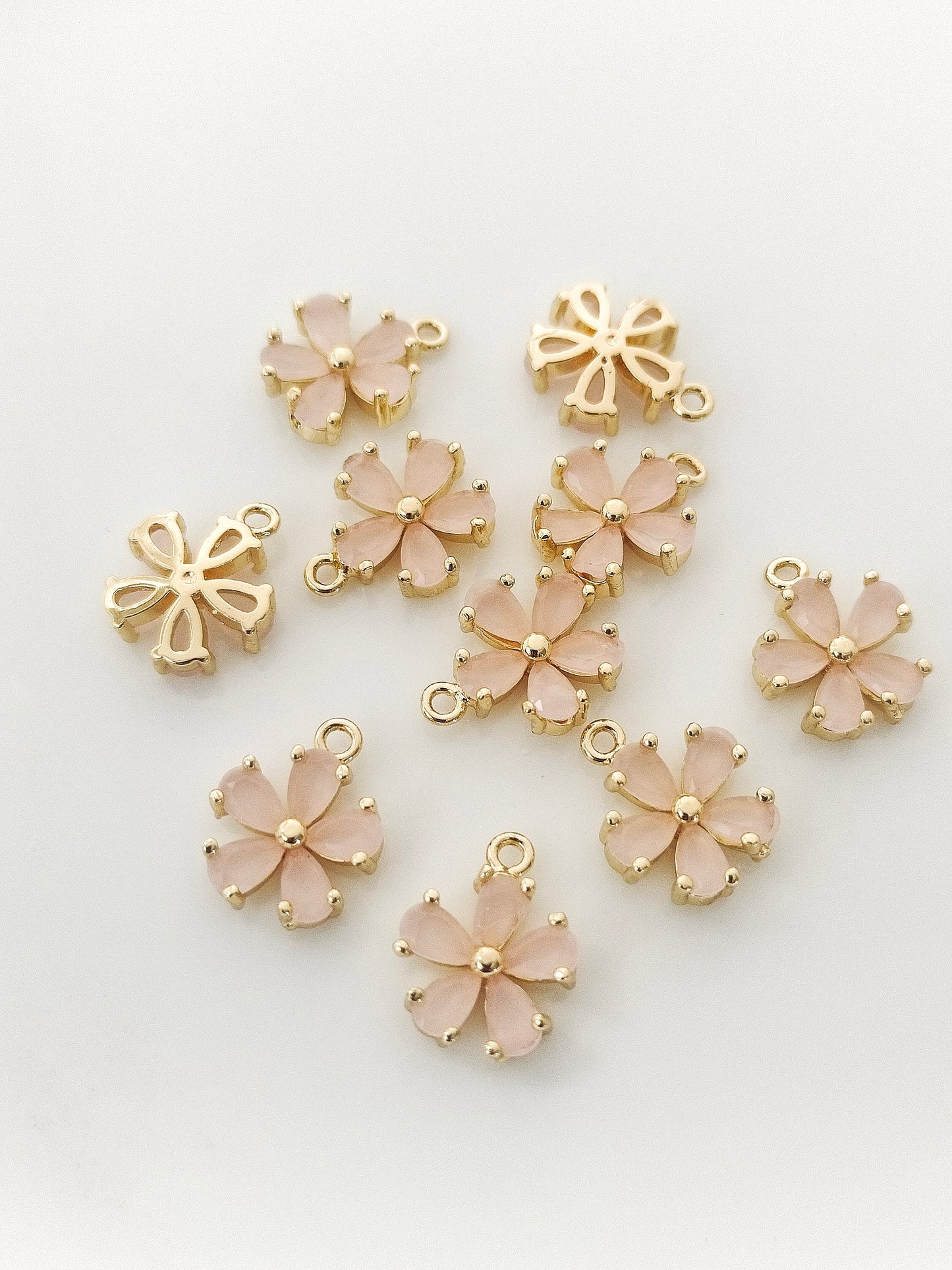 CZ Flower Charm - 1 Piece