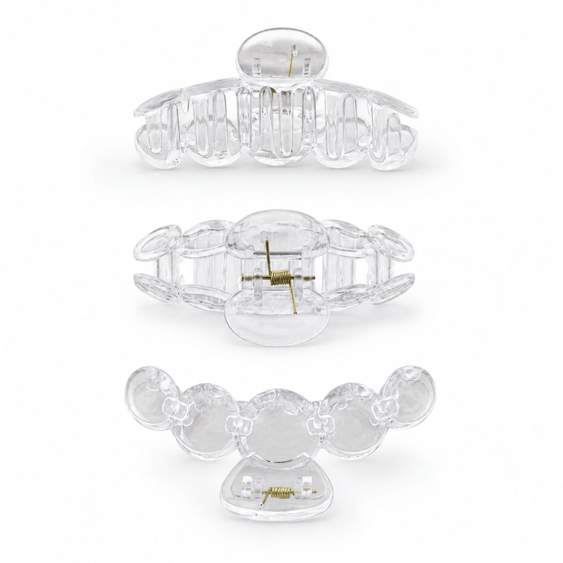 Transparent Scallop Claw Clip For Decoden & Pipe Cleaner - 1 Piece