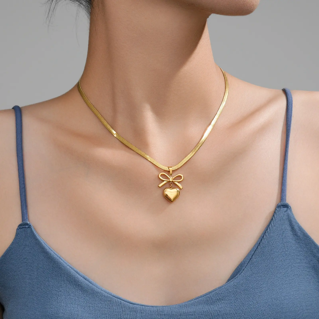 Heart Bow Chain