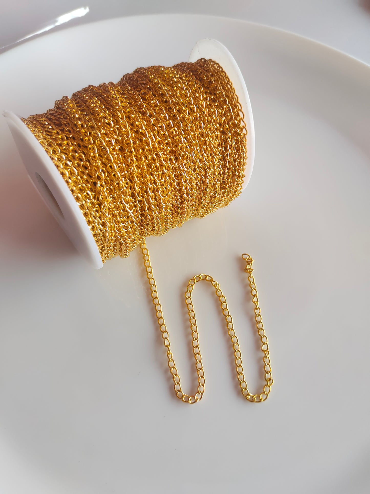 Gold Oval Link Chain 4.5*3mm - 1 Meter