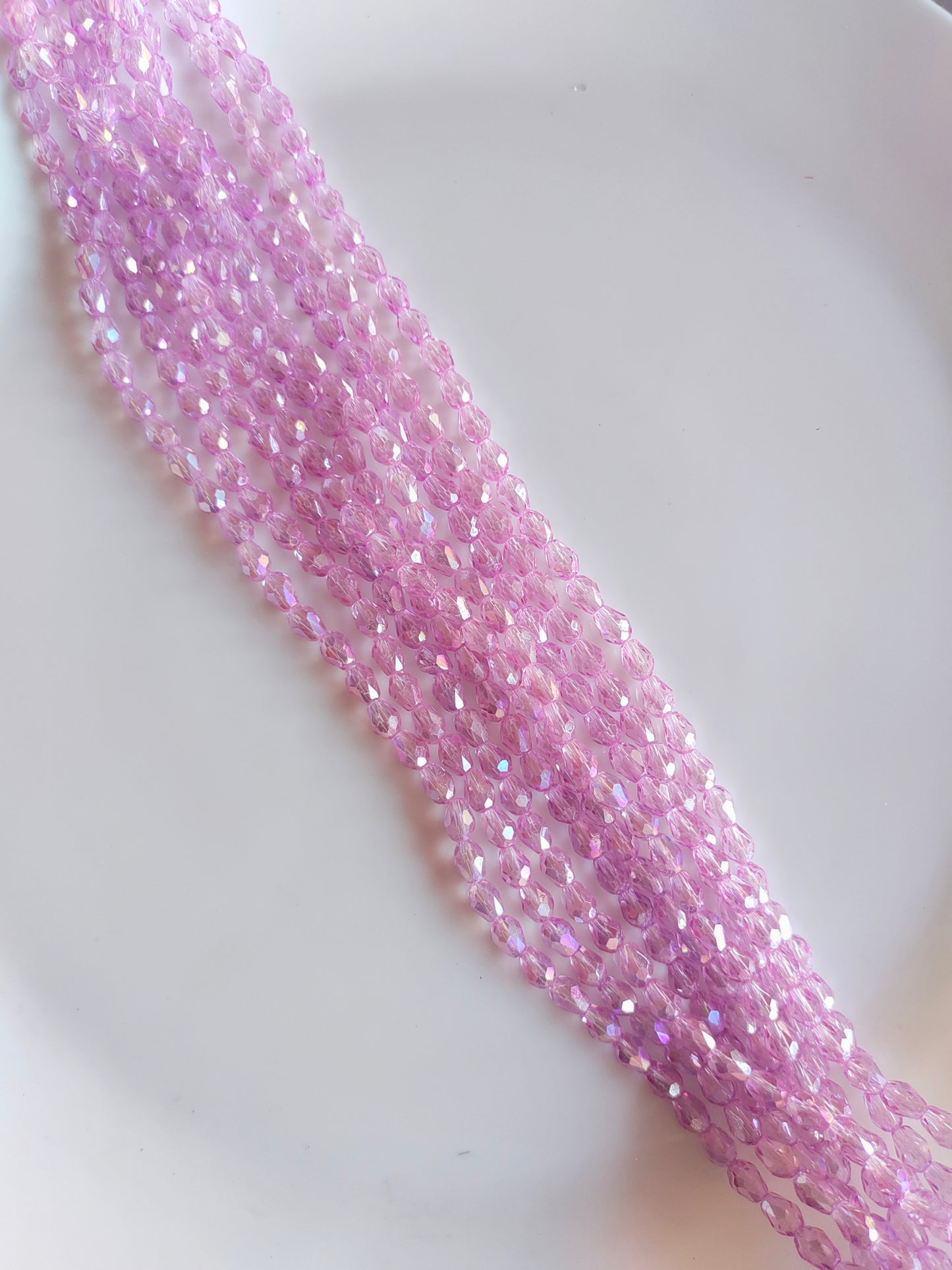 Drop 8*5mm Crystal Beads Lavendar