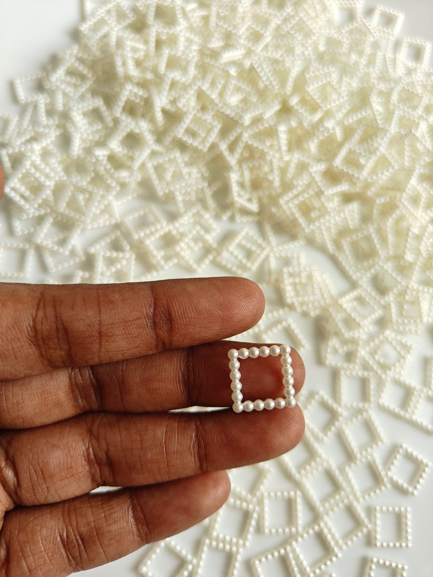 Square Pearl Beads - 10g (approx. 65-75 pieces)