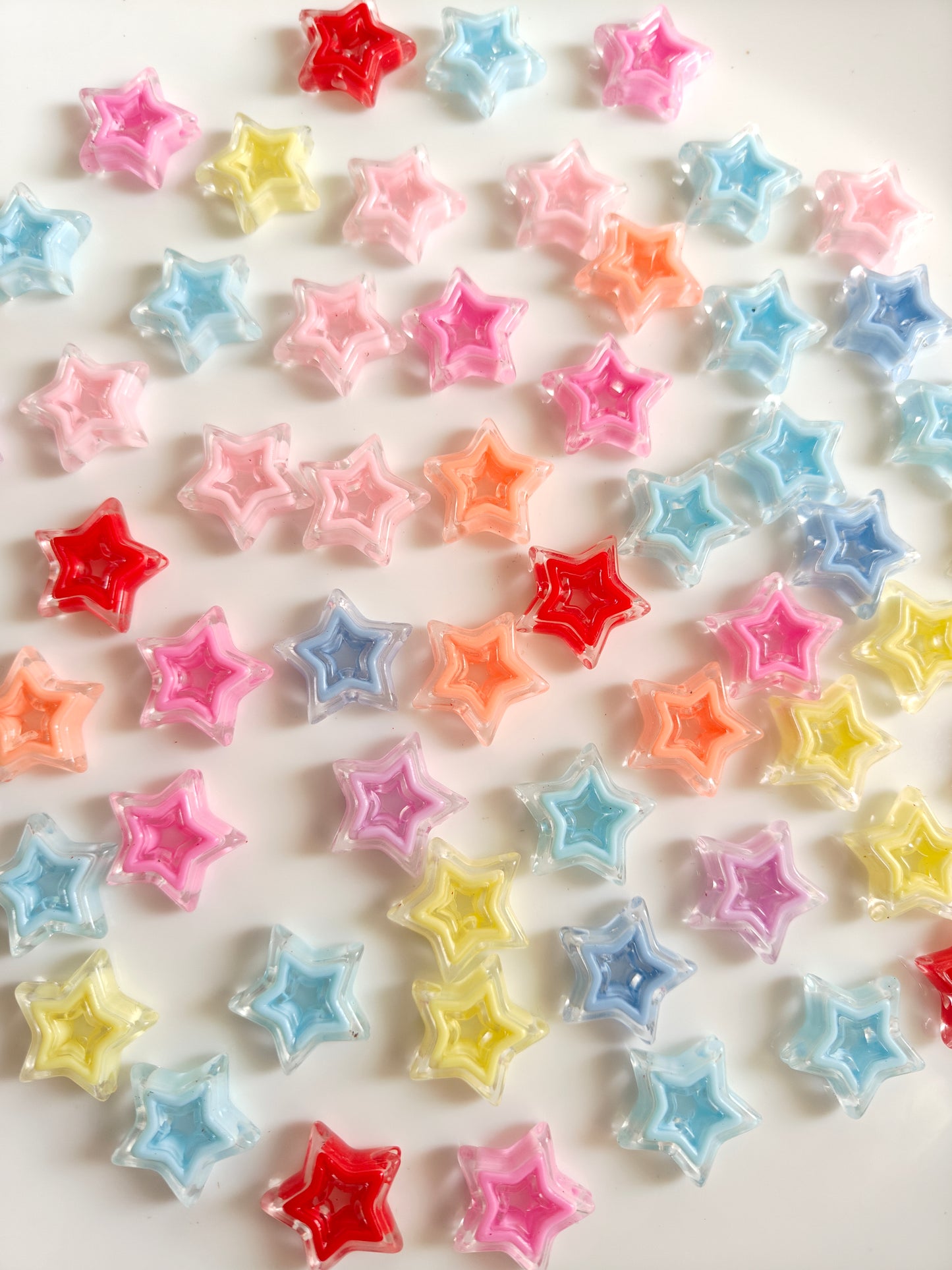 Acrylic Star Beads - Random Mix 10 pieces