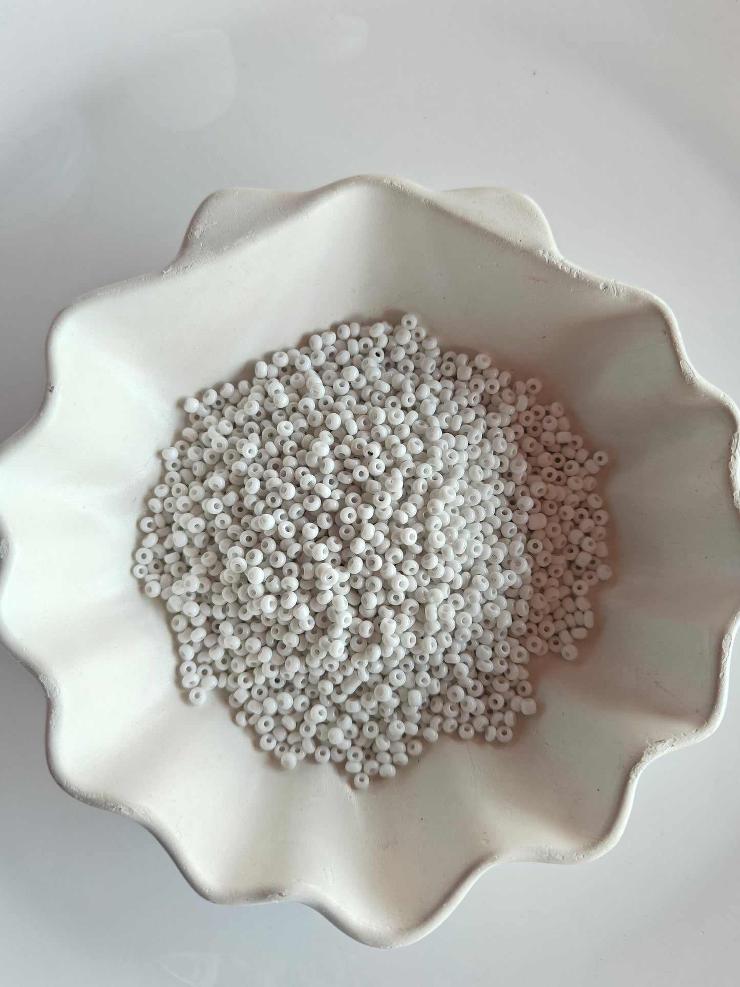 Seed Beads Opaque White - 20g