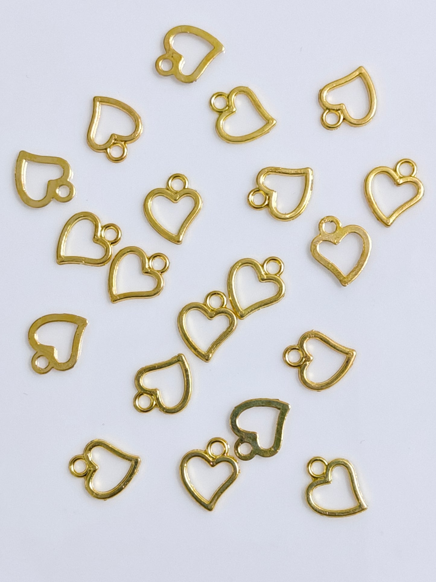 Mini Heart Bezel Charm - 1 Piece