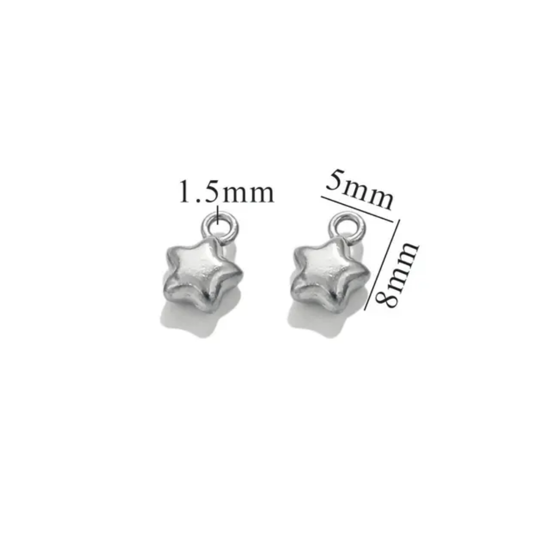 Mini Star Bubble Stainless Steel Charm - 1 Piece