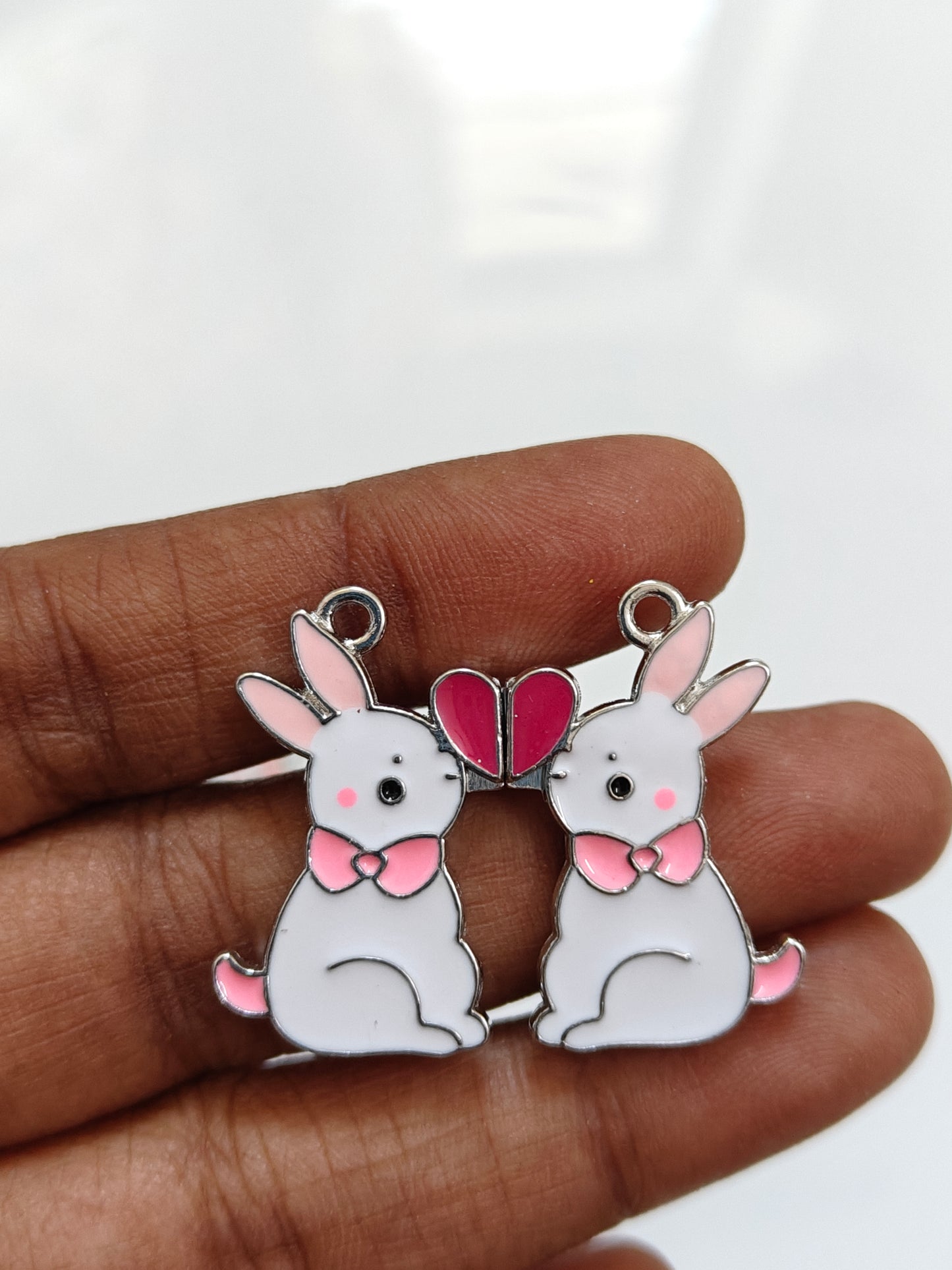Loving Rabbit Magnetic Connector Charm - 1 Piece