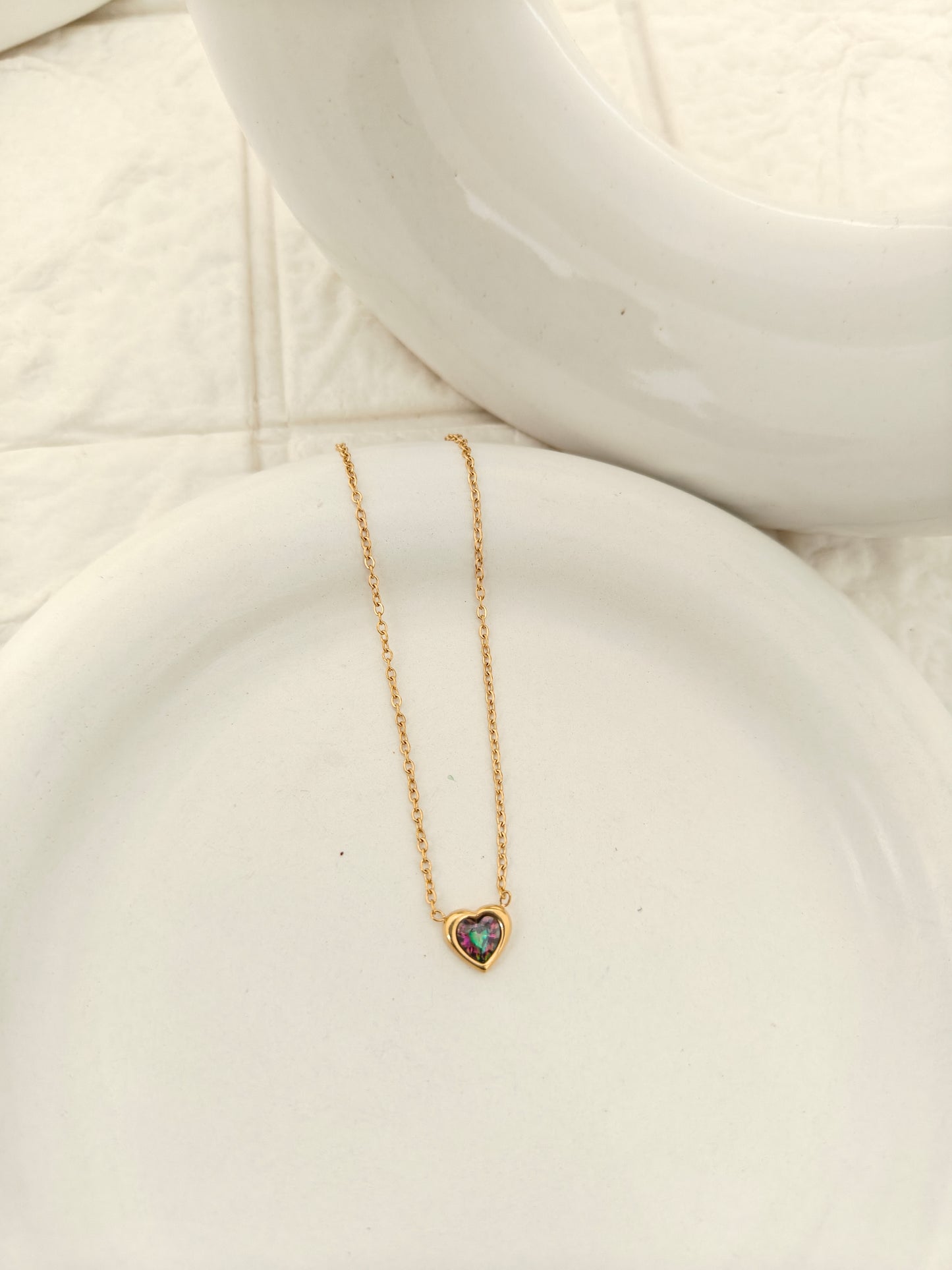 Mini Holographic Heart Necklace