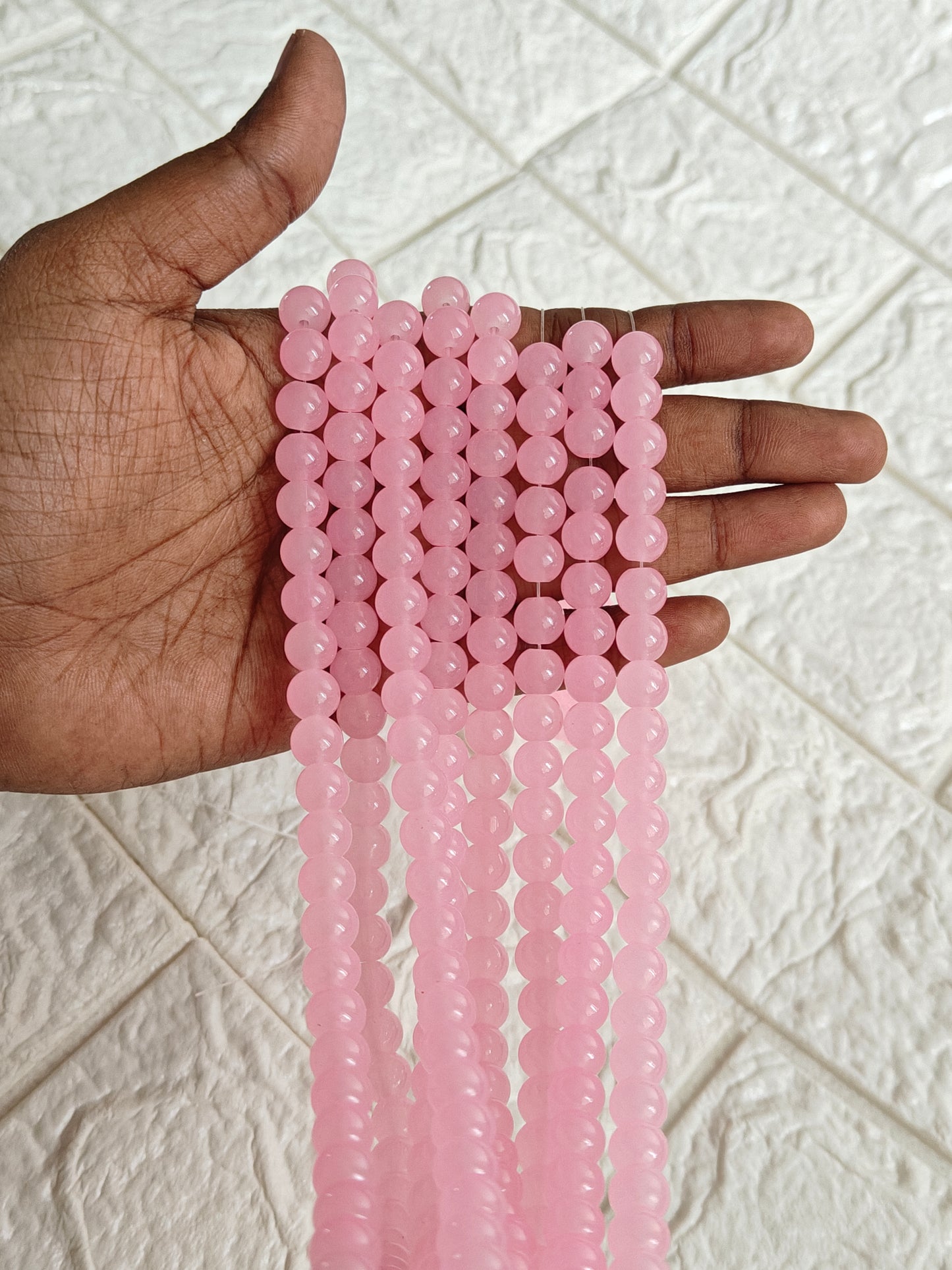 Jelly Beads Pink - approx. 100 beads