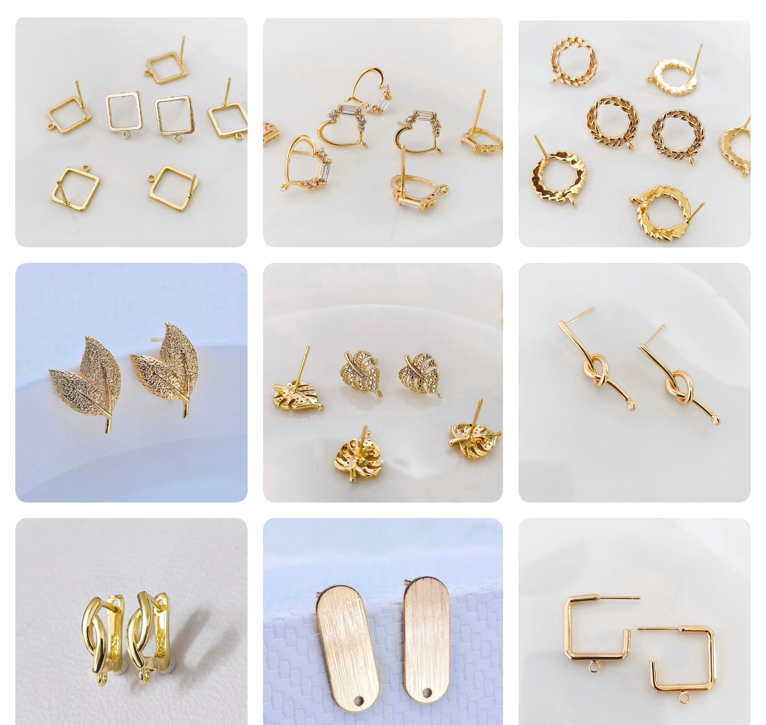 14k & 18K Gold Plated Earring Findings
