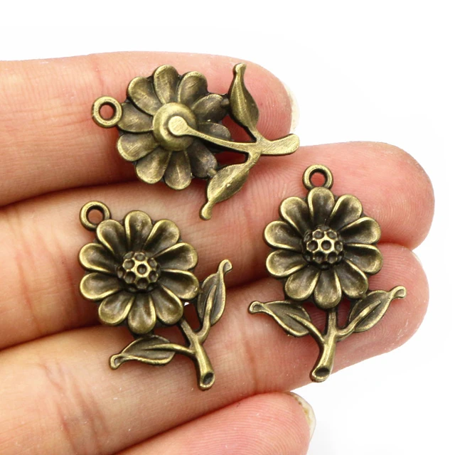 Sunflower Charm 27*19mm - 1 Piece