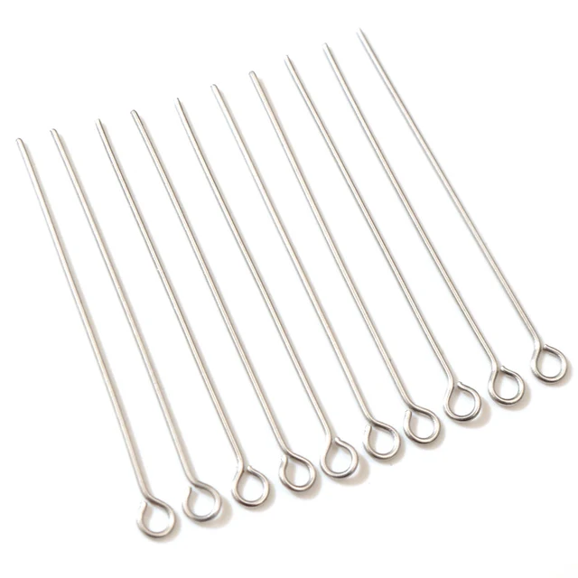 Stainless steel Eye Head Pin - Pack of 10 pieces