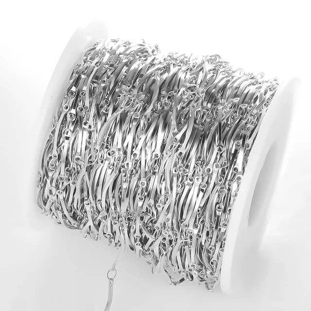 Stainless Steel Wave Link Chain - Length 45-50cms – Feozer Arts and Crafts