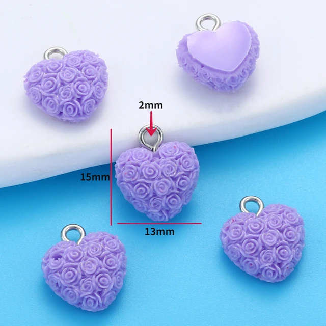 Heart Resin Charm 15*13mm - 1 Piece