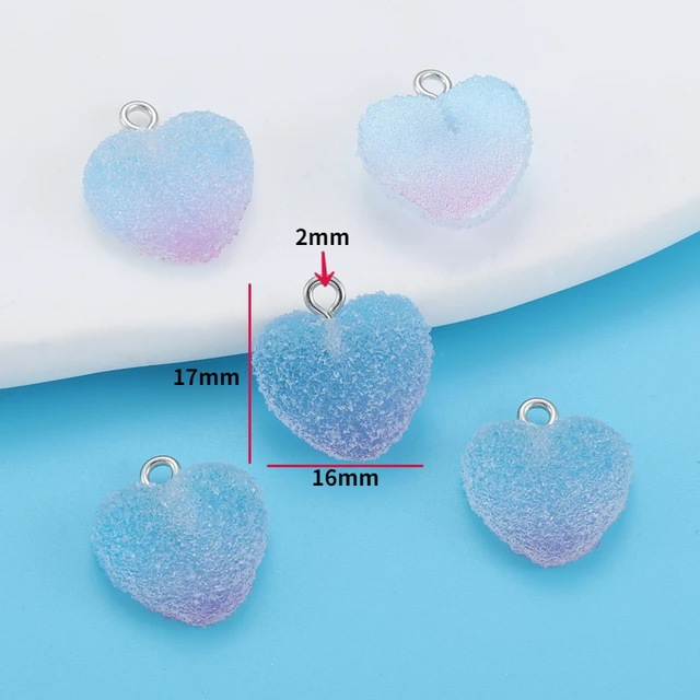 Gradient Color Heart, Star, Teddy Bear Resin Charm - 1 Piece