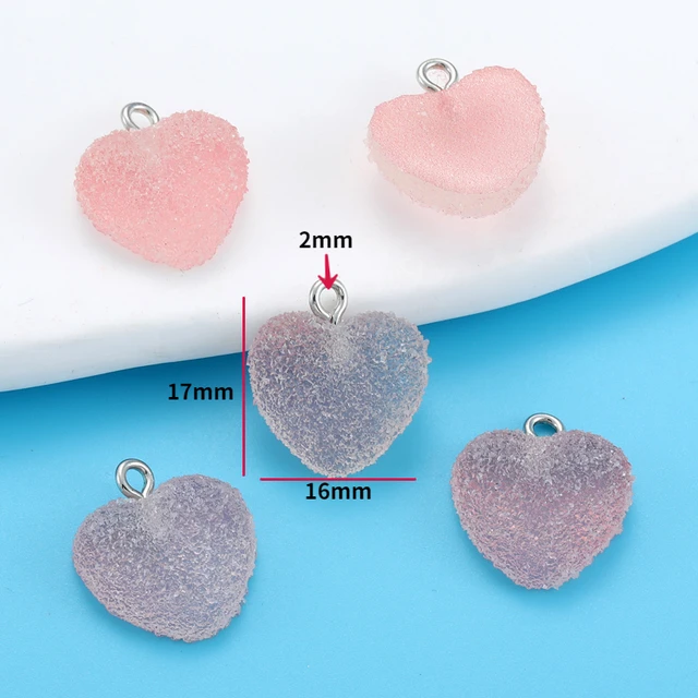 Gradient Color Heart, Star, Teddy Bear Resin Charm - 1 Piece