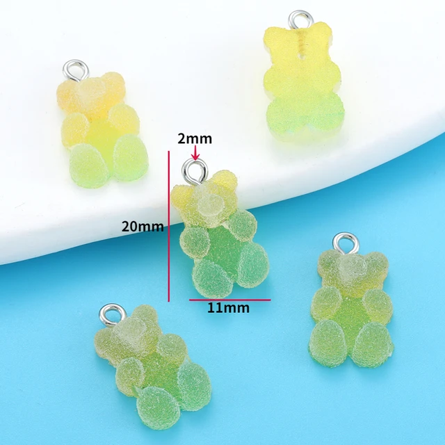 Gradient Color Heart, Star, Teddy Bear Resin Charm - 1 Piece