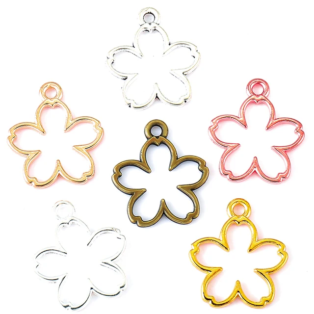 5 Petal Flower Charm 17*15mm - 1 Piece