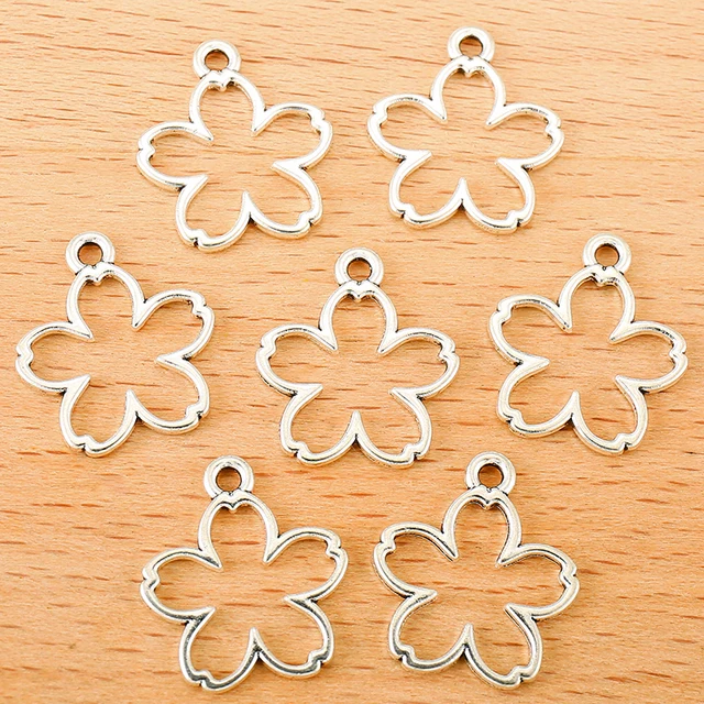 5 Petal Flower Charm 17*15mm - 1 Piece