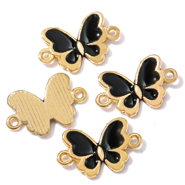 Butterfly Enamel Charm 17*10mm - 1 Piece