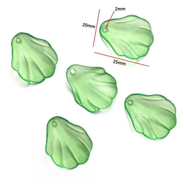 Acrylic Leaf Charm Design 1 - Pack of 10 Pieces