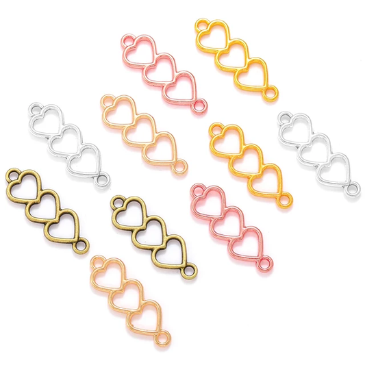 Tri-Heart Charm - 1 Piece