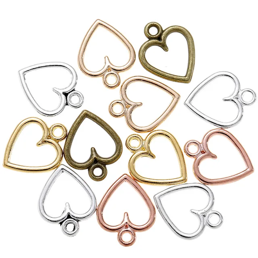 Mini Heart Open Bezel - Pack of 5 pieces