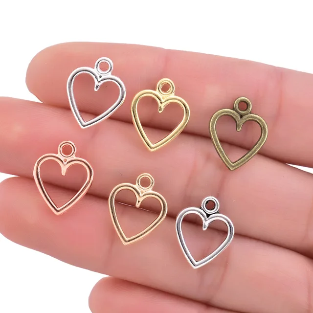 Mini Heart Open Bezel - Pack of 5 pieces