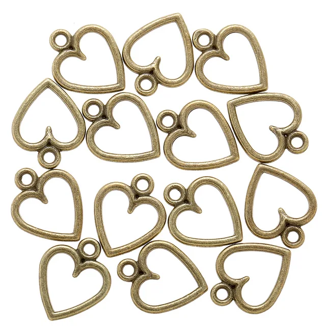 Mini Heart Open Bezel - Pack of 5 pieces