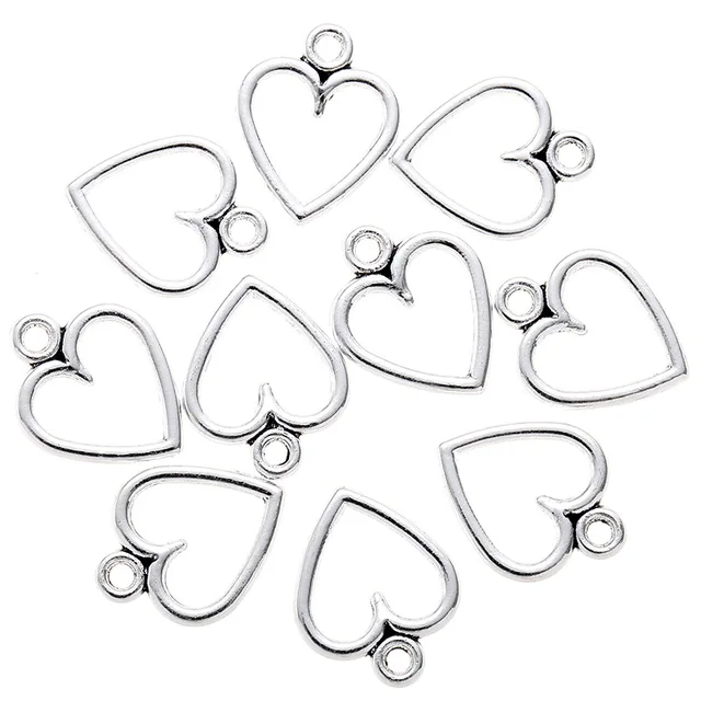 Mini Heart Open Bezel - Pack of 5 pieces