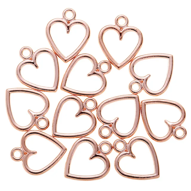 Mini Heart Open Bezel - Pack of 5 pieces