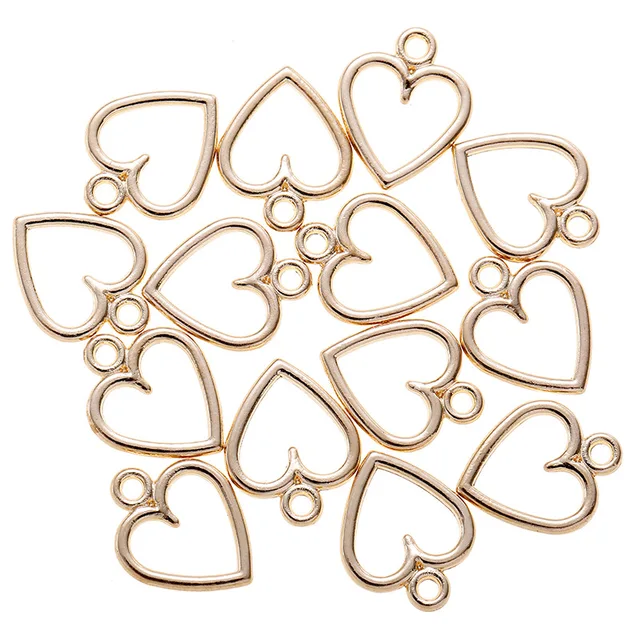 Mini Heart Open Bezel - Pack of 5 pieces