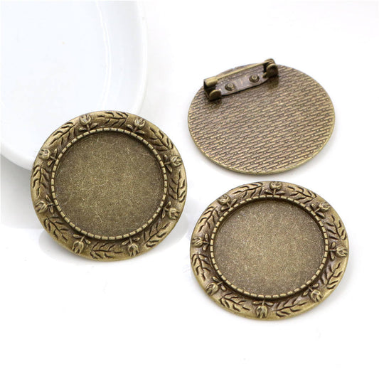 Vintage Brooch Base D6 - 1 Piece