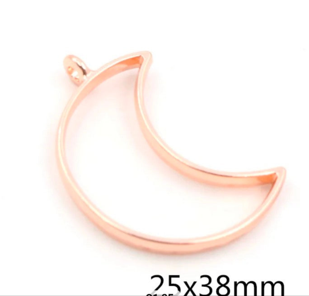 Open Bezel with Hole - Rose Gold - 1 Piece