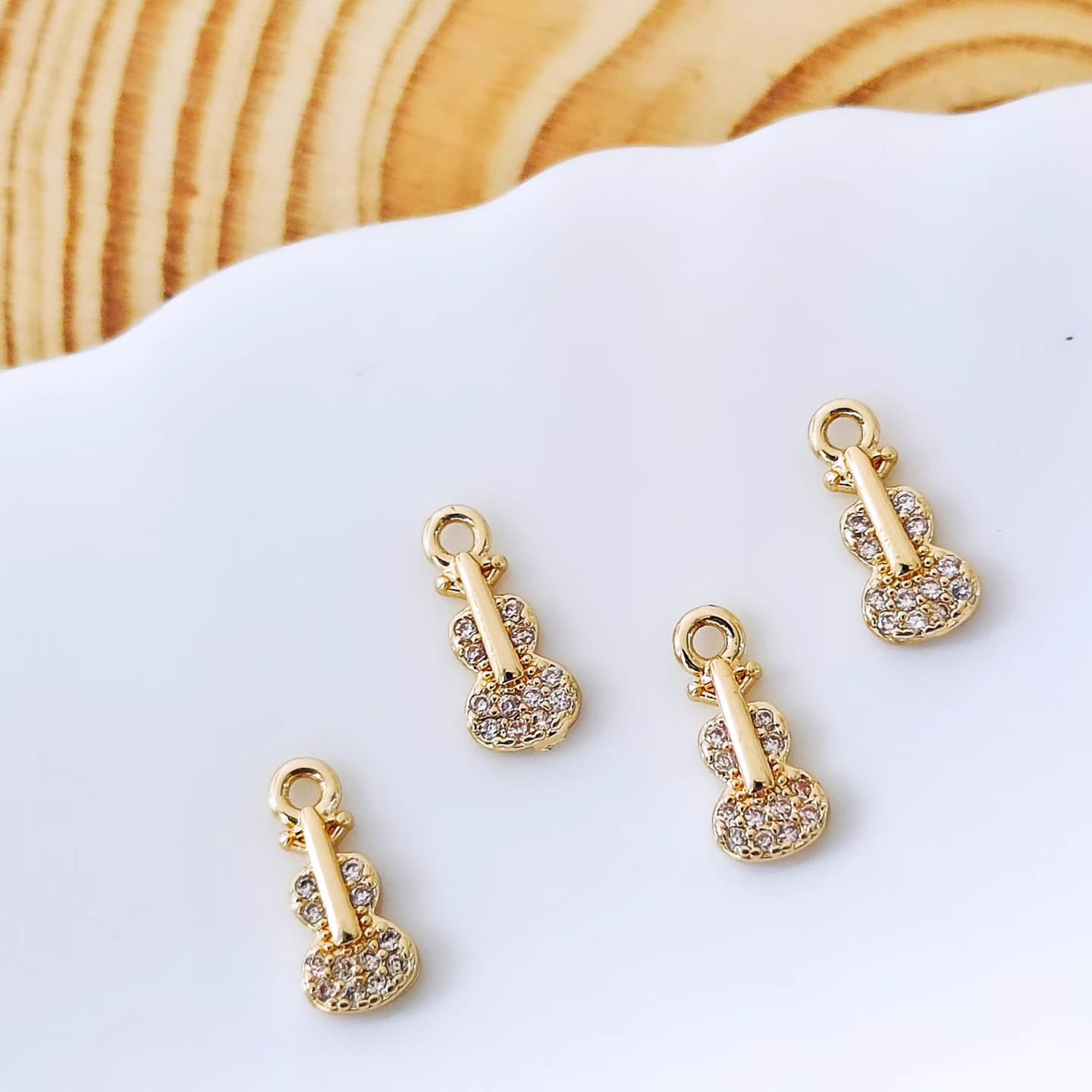 CZ Guitar Charm - 1 Piece