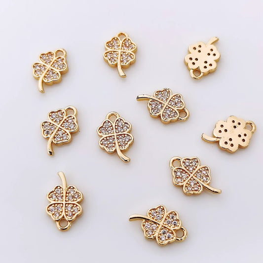 CZ Clover Charm - 1 Piece