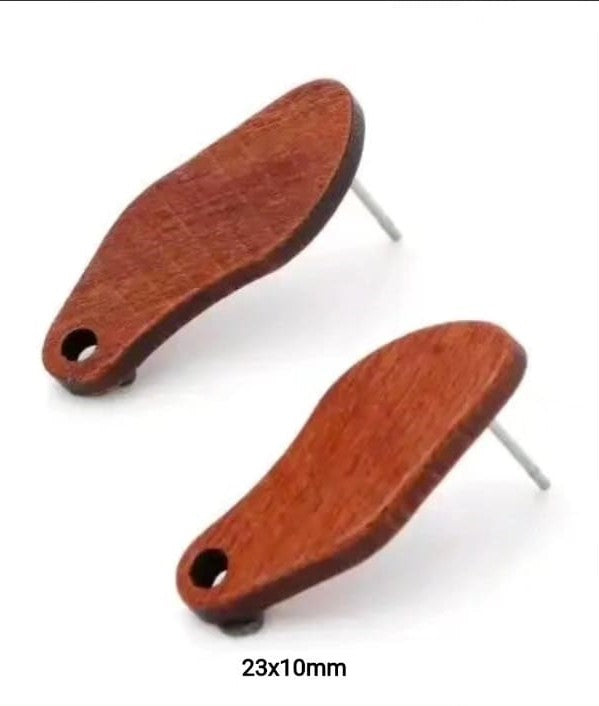 Wooden Stud 23*10mm - 1 Pair