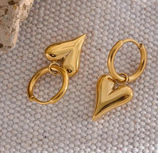 Heart Huggies Earring
