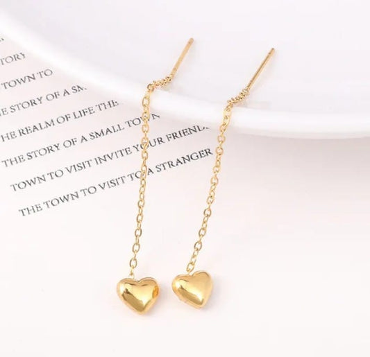 Heart Thread Earring