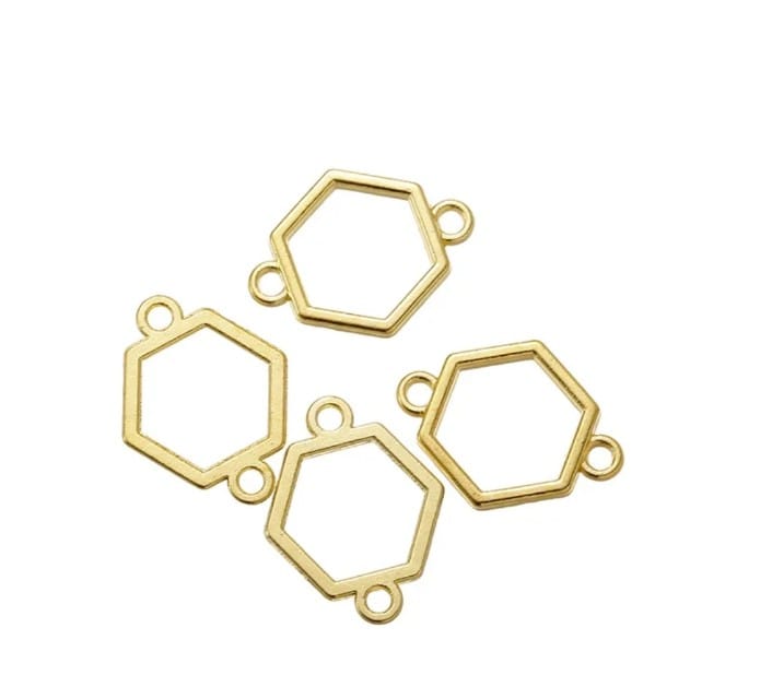 Hexagon Bracelet Bezel - 1 Pc