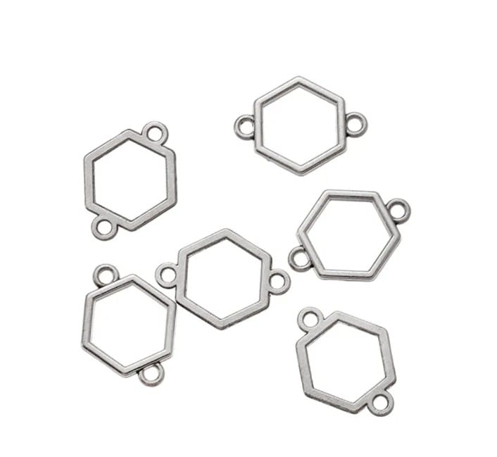 Hexagon Bracelet Bezel - 1 Pc