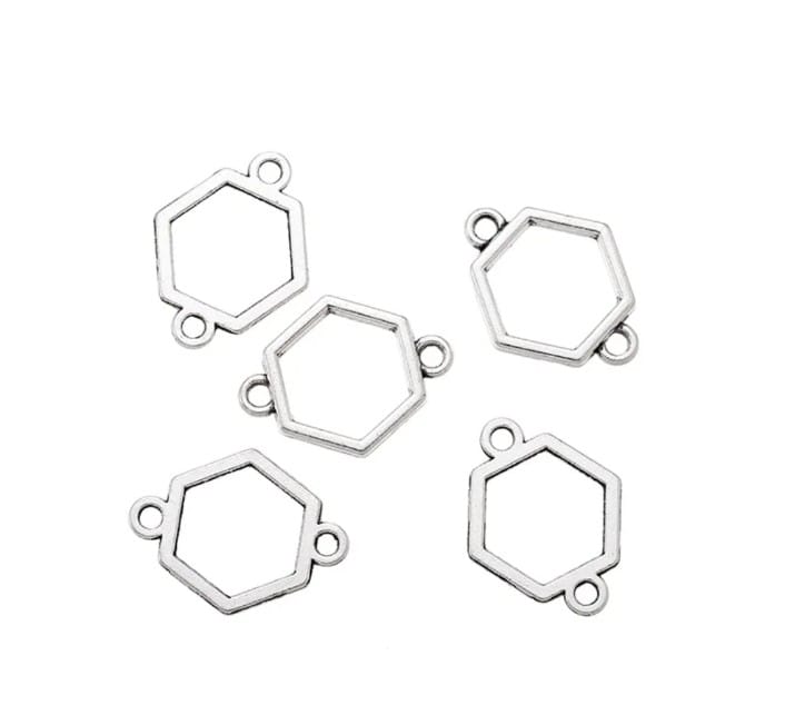 Hexagon Bracelet Bezel - 1 Pc