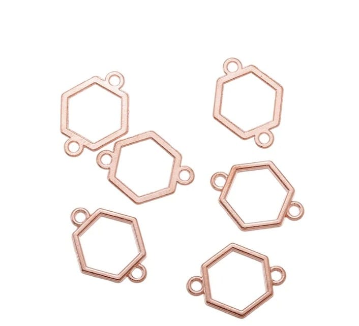 Hexagon Bracelet Bezel - 1 Pc