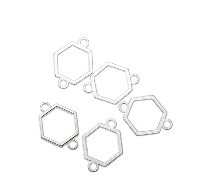 Hexagon Bracelet Bezel - 1 Pc