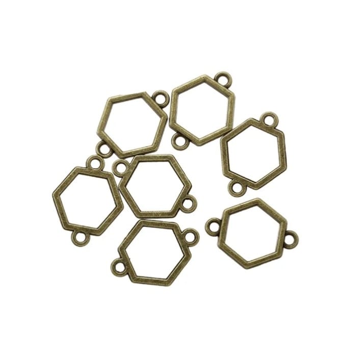 Hexagon Bracelet Bezel - 1 Pc