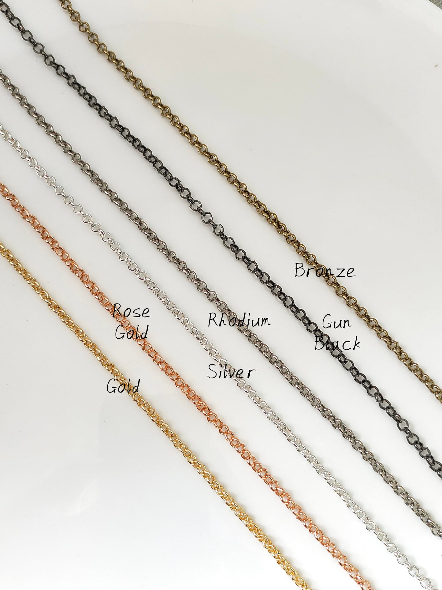 4mm Width Circle Chain - 80-90cms without connectors