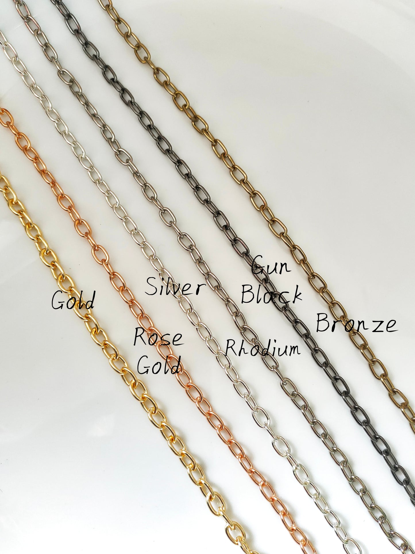 6mm Width 9mm Length Oval Chain - 80-90cms Without Connectors