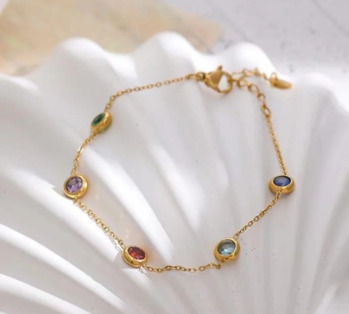 Multi-Color Stone Bracelet