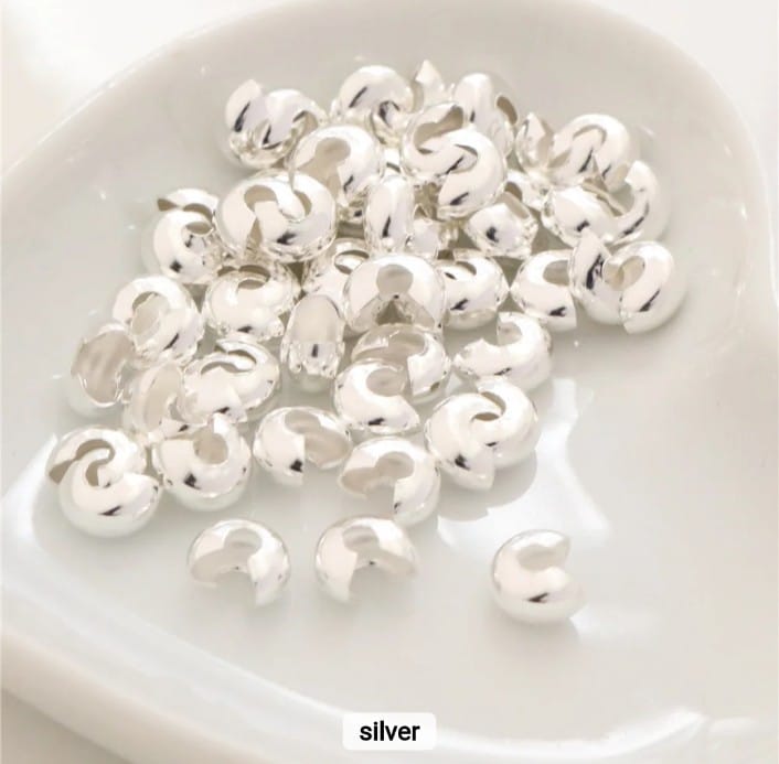 Crimp End Beads - 10 Pieces