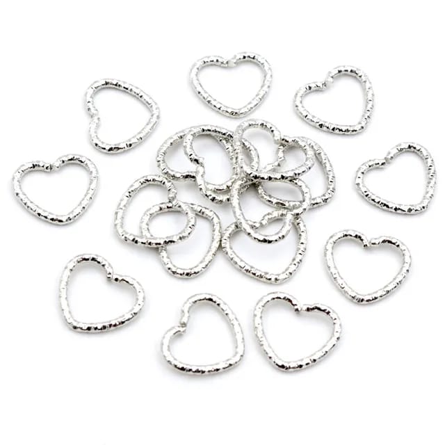 Heart Twisted Open Jump Rings - 5 Pieces